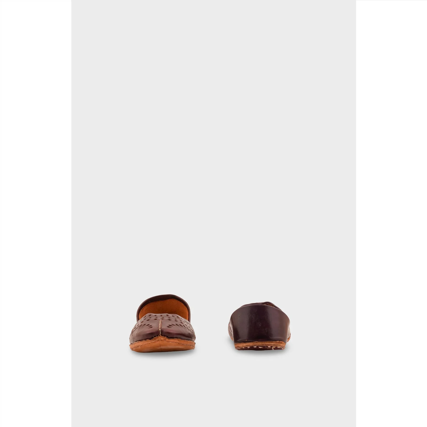 Coffee Leather Khussa For Women EC8694 - Image 5