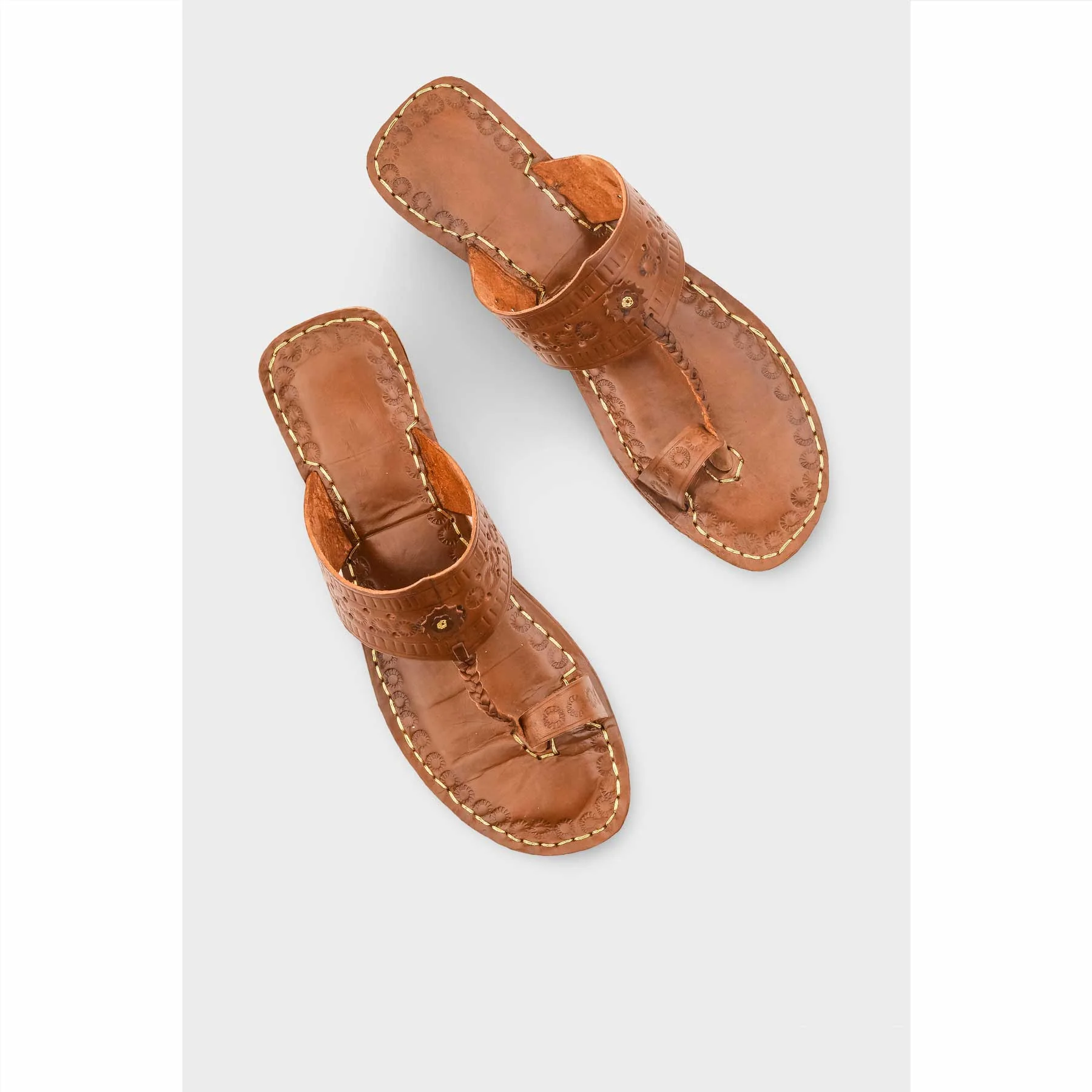 Coffee Leather Kolapori For Women EC0262 - Image 5