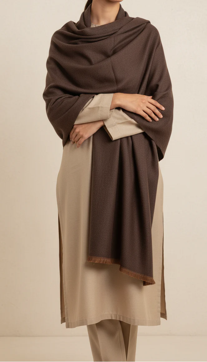 Coffee Winter Stole PN5205 - Image 2