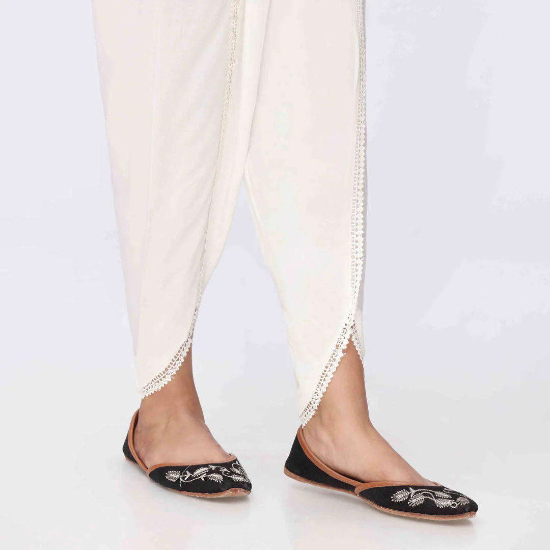 Cream Cambric Tulip Shalwar PS3566 - Image 2