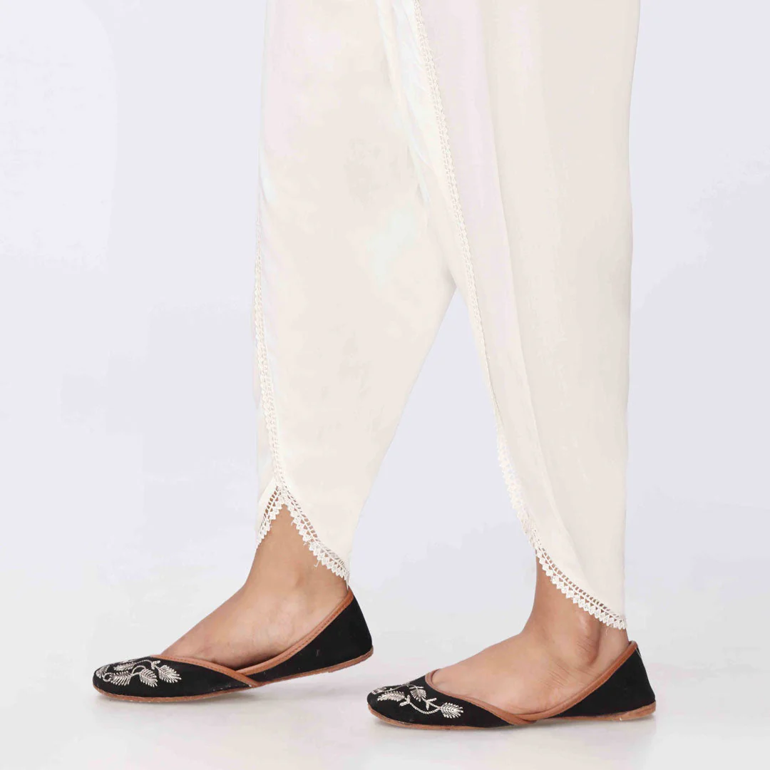Cream Cambric Tulip Shalwar PS3566 - Image 3