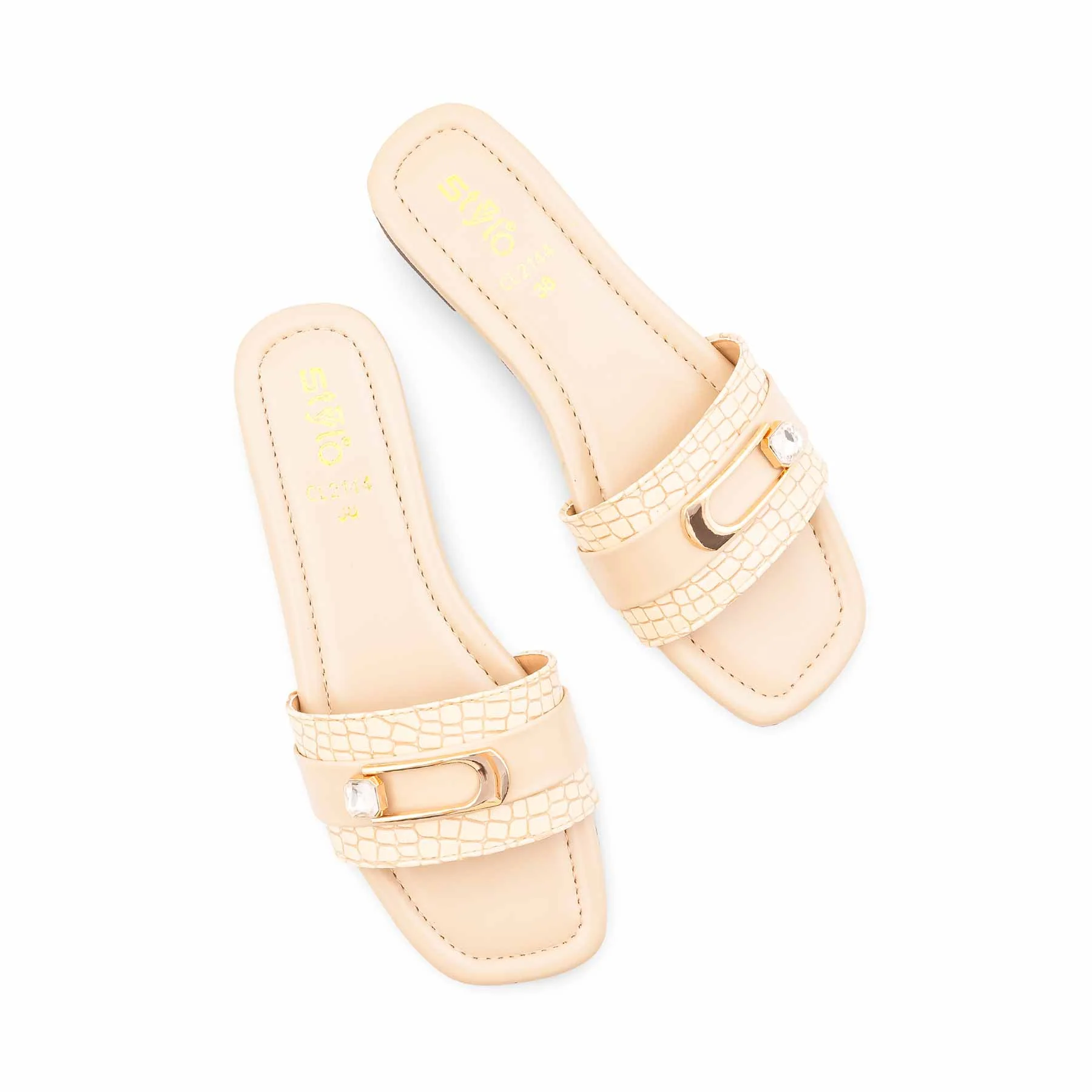 Cream Casual Slipper For Women CL2144 - Image 5