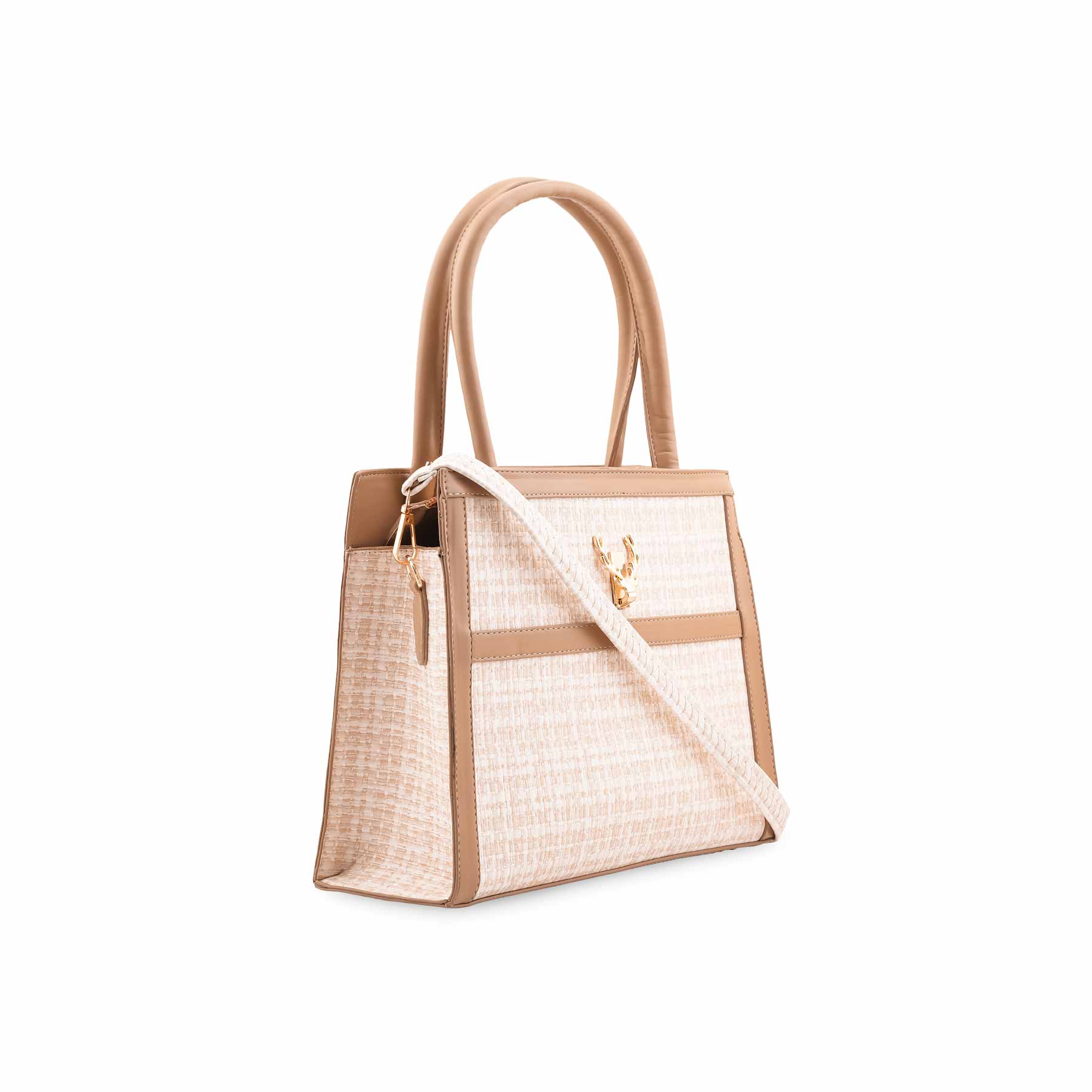 Cream Formal Hand Bag P55875 - Image 3