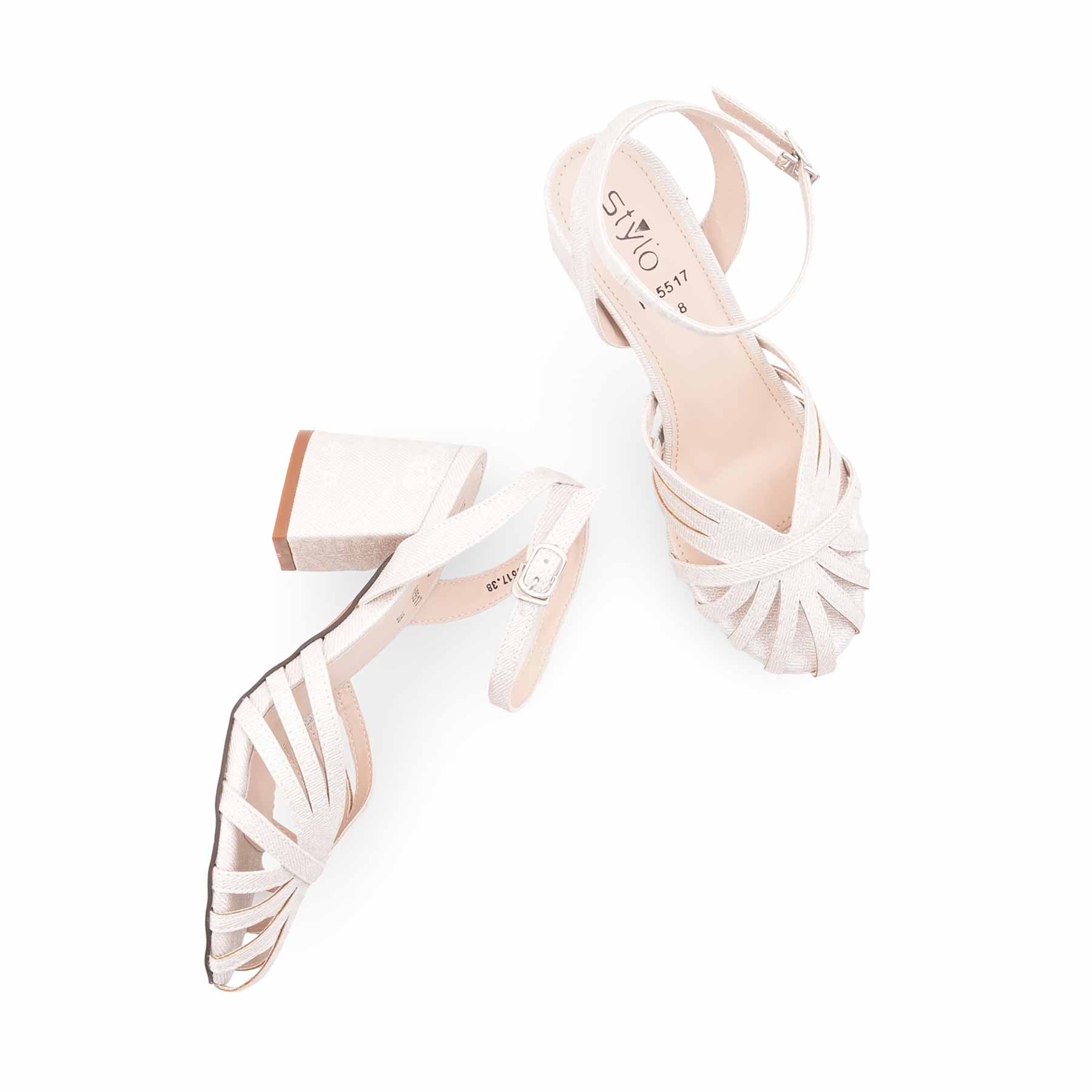 Cream Formal Sandal For Ladies FR5517 - Image 5