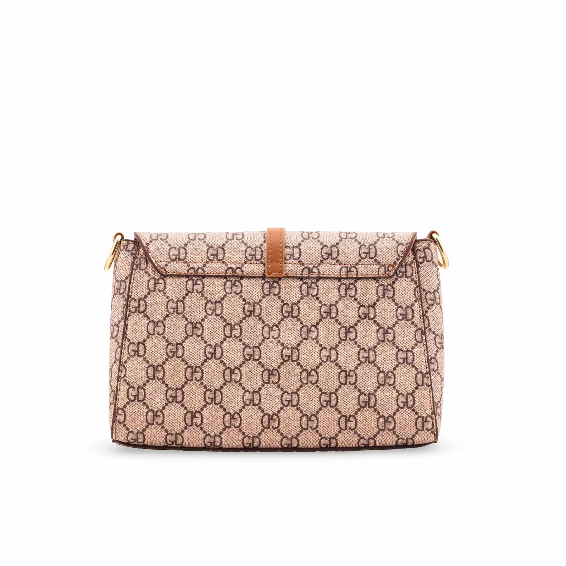 Cream Formal Shoulder Bag For Women P36418 - Image 4