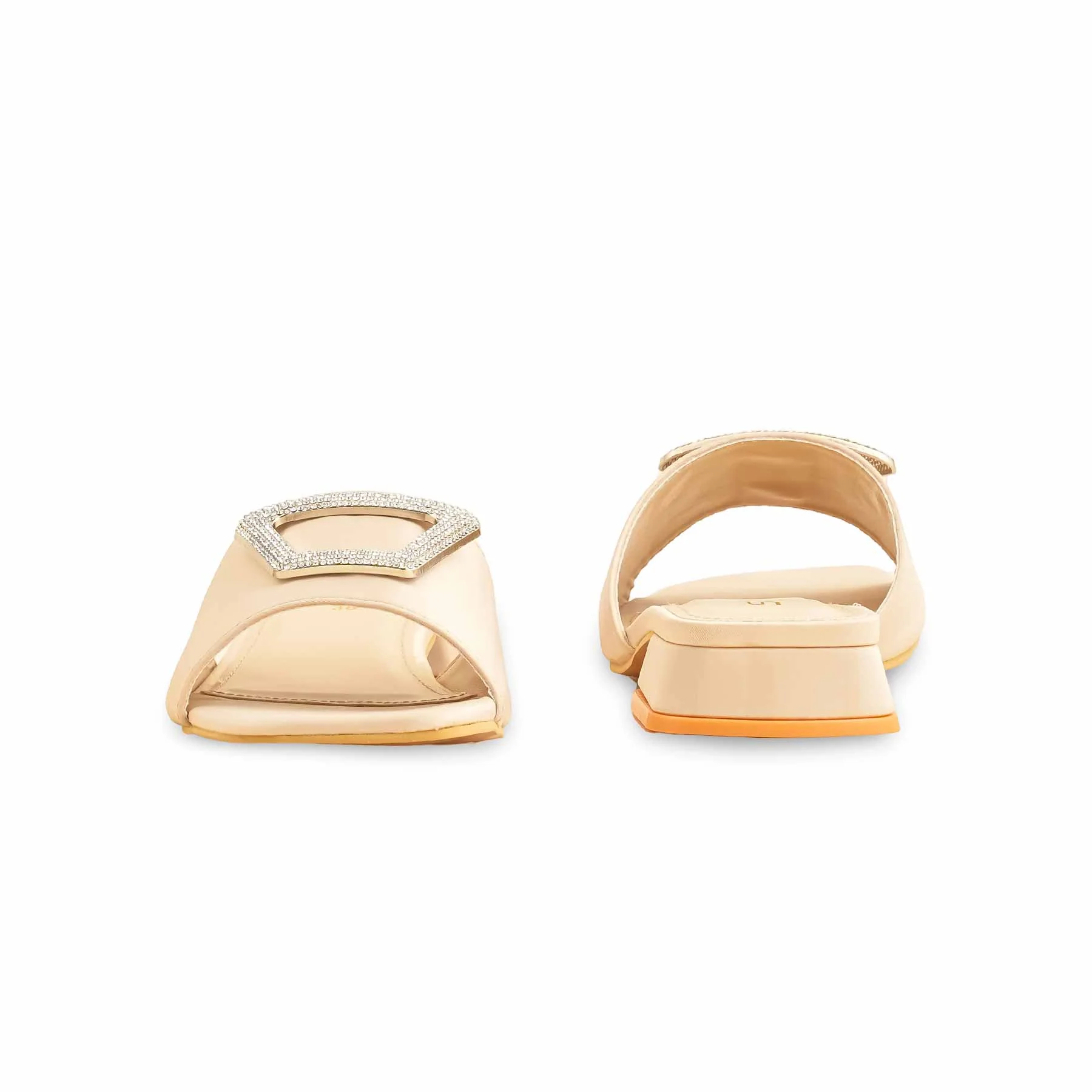 Cream Formal Slipper For Ladies FR8374 - Image 4