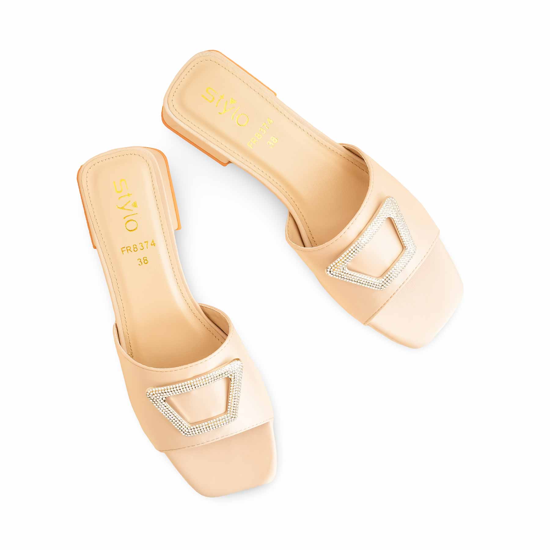 Cream Formal Slipper For Ladies FR8374 - Image 5