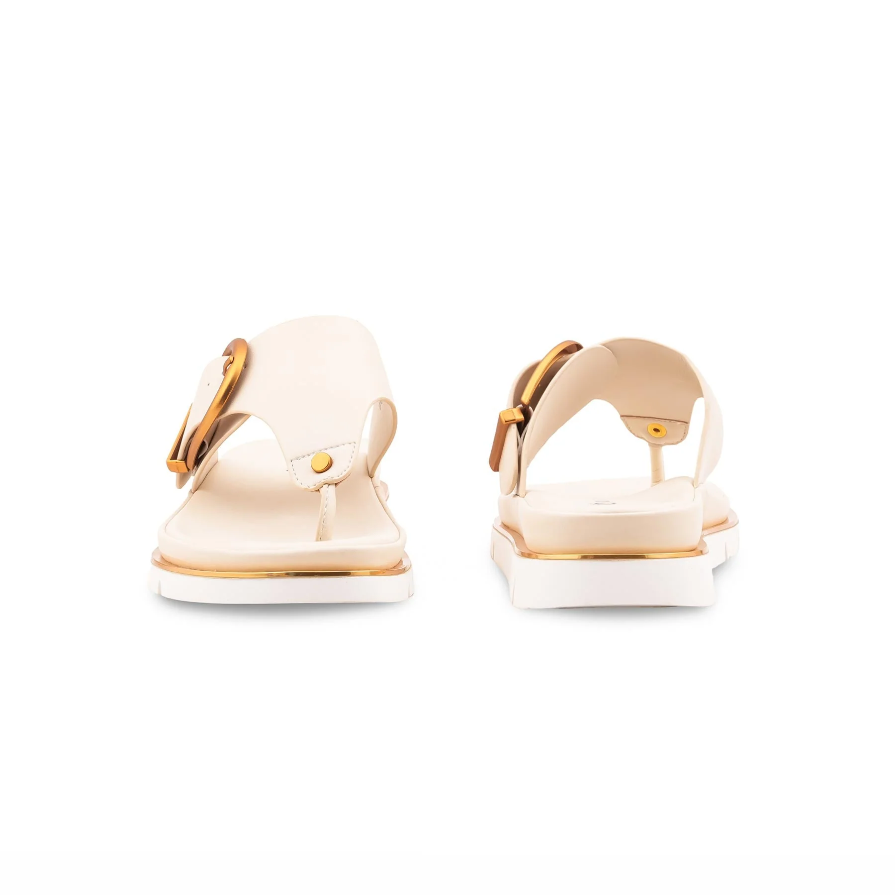 Cream Formal Slipper For Ladies PU0718 - Image 4
