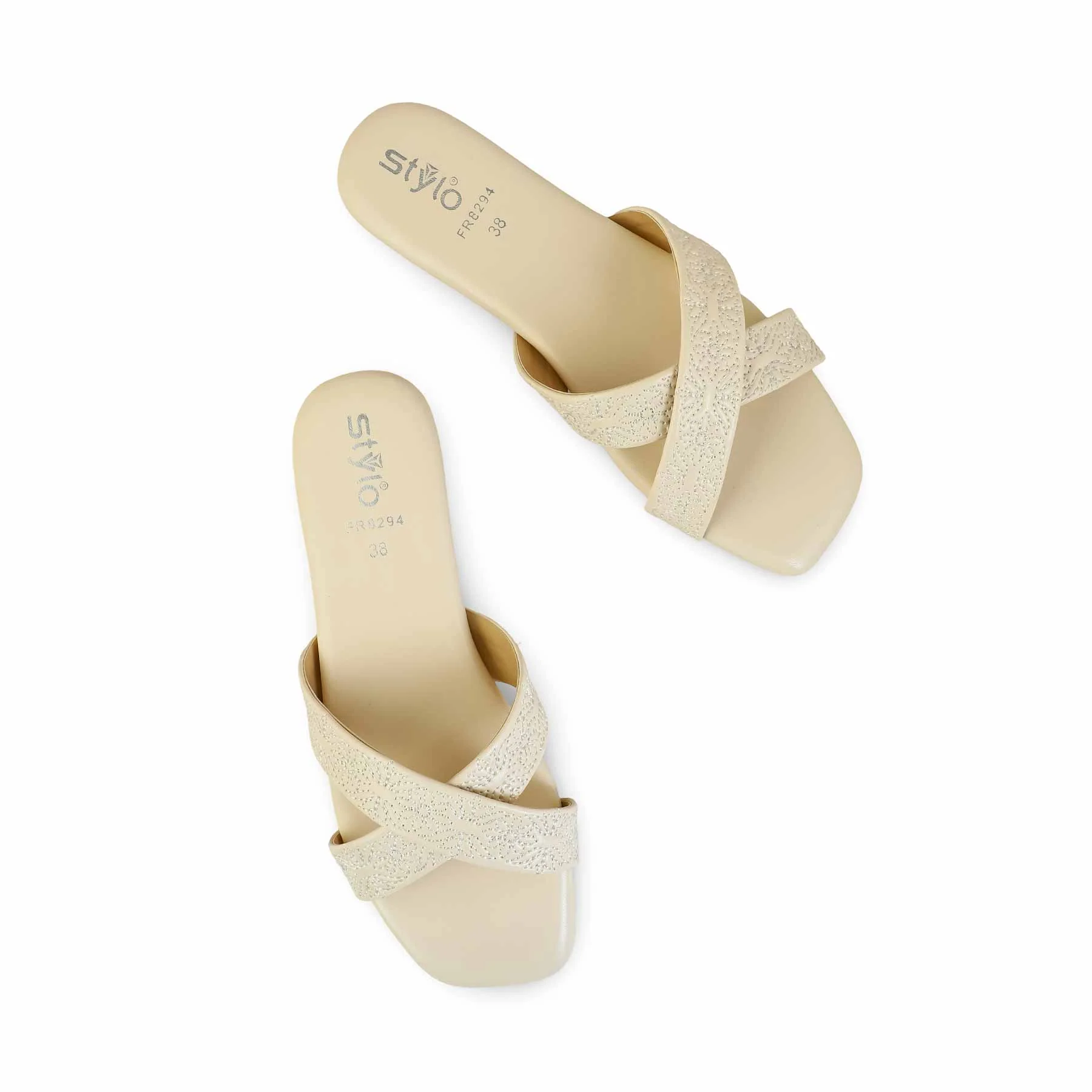 Cream Formal Slipper FR8294 - Image 5