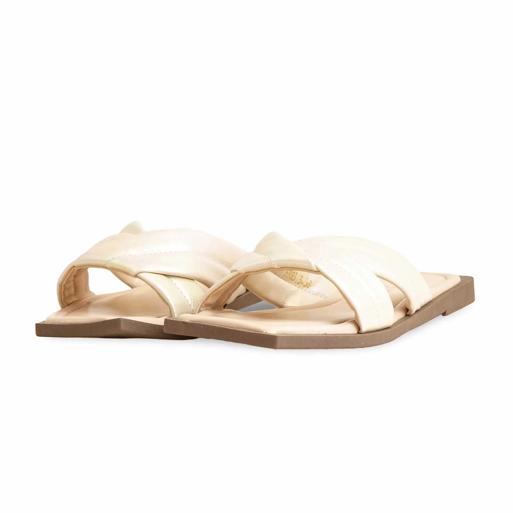Cream Formal Slipper FR8313 - Image 3
