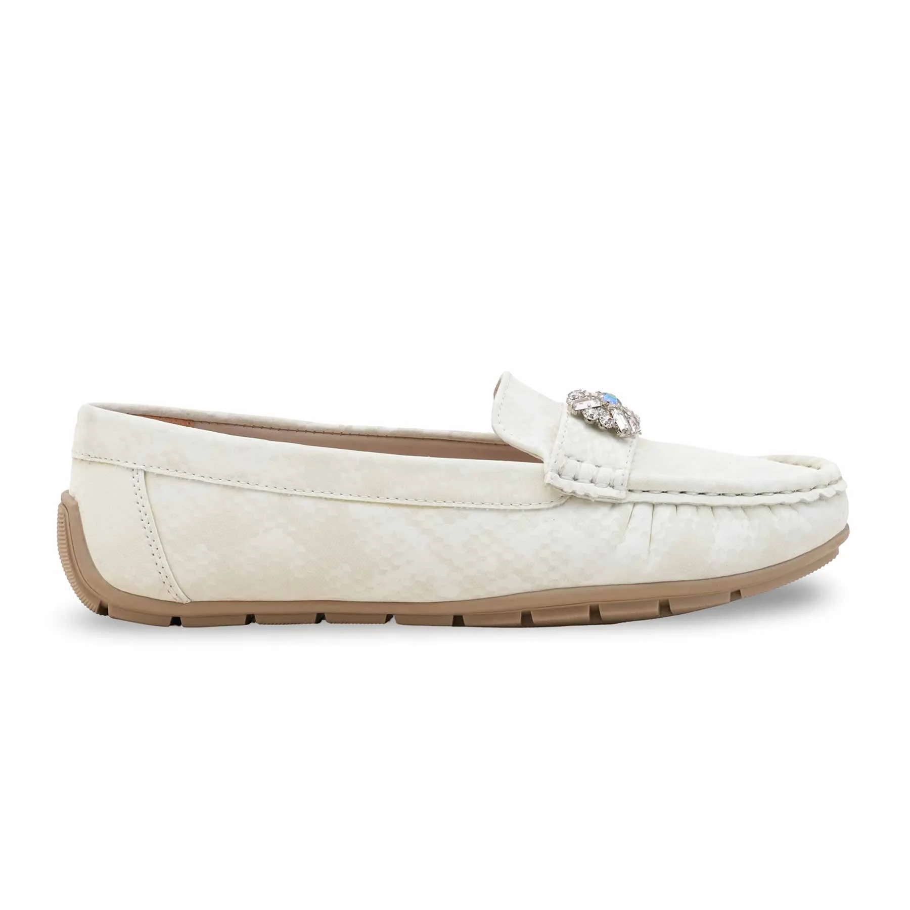 Cream Moccasin For Women WN4577 - Image 2