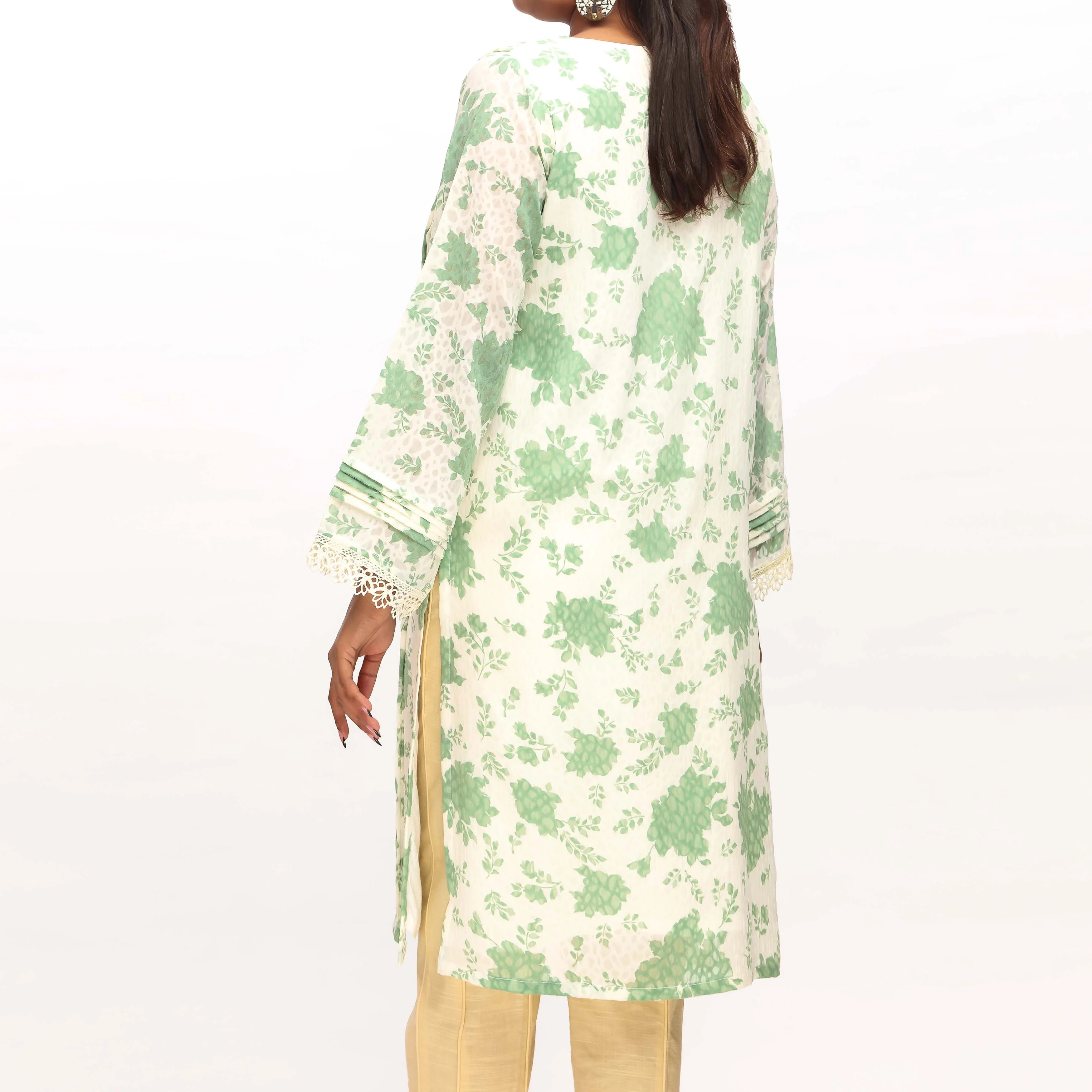 1PC- Printed Georget Shirt PS4963 - Image 3