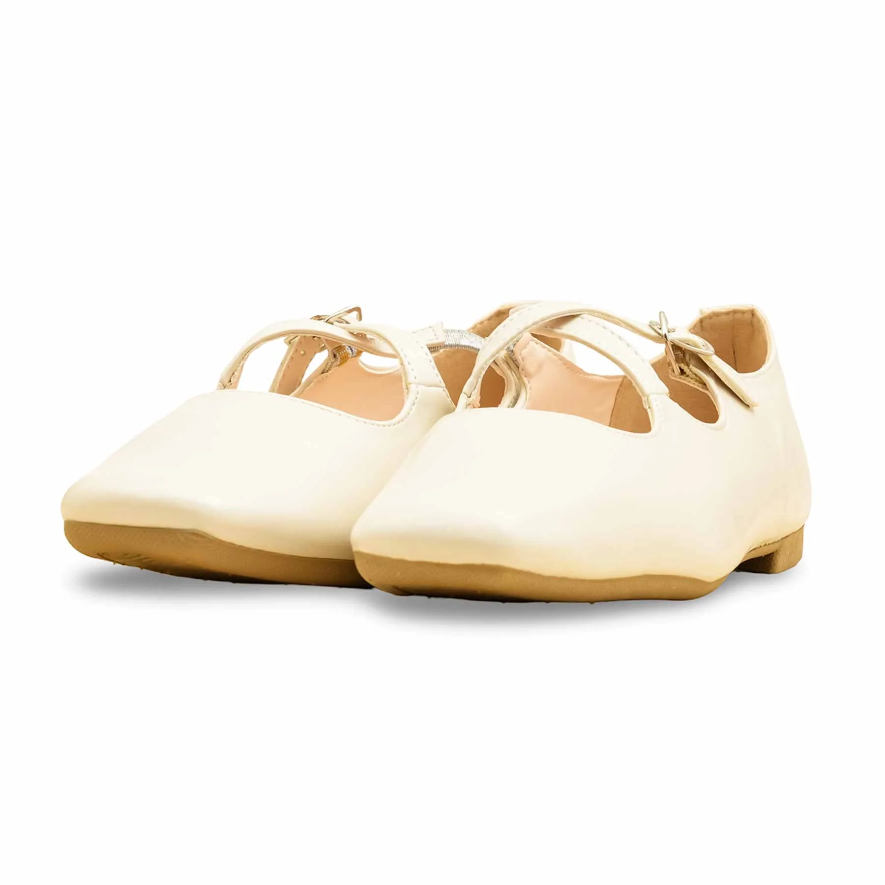Cream Pumps For Ladies WN1232 - Image 4