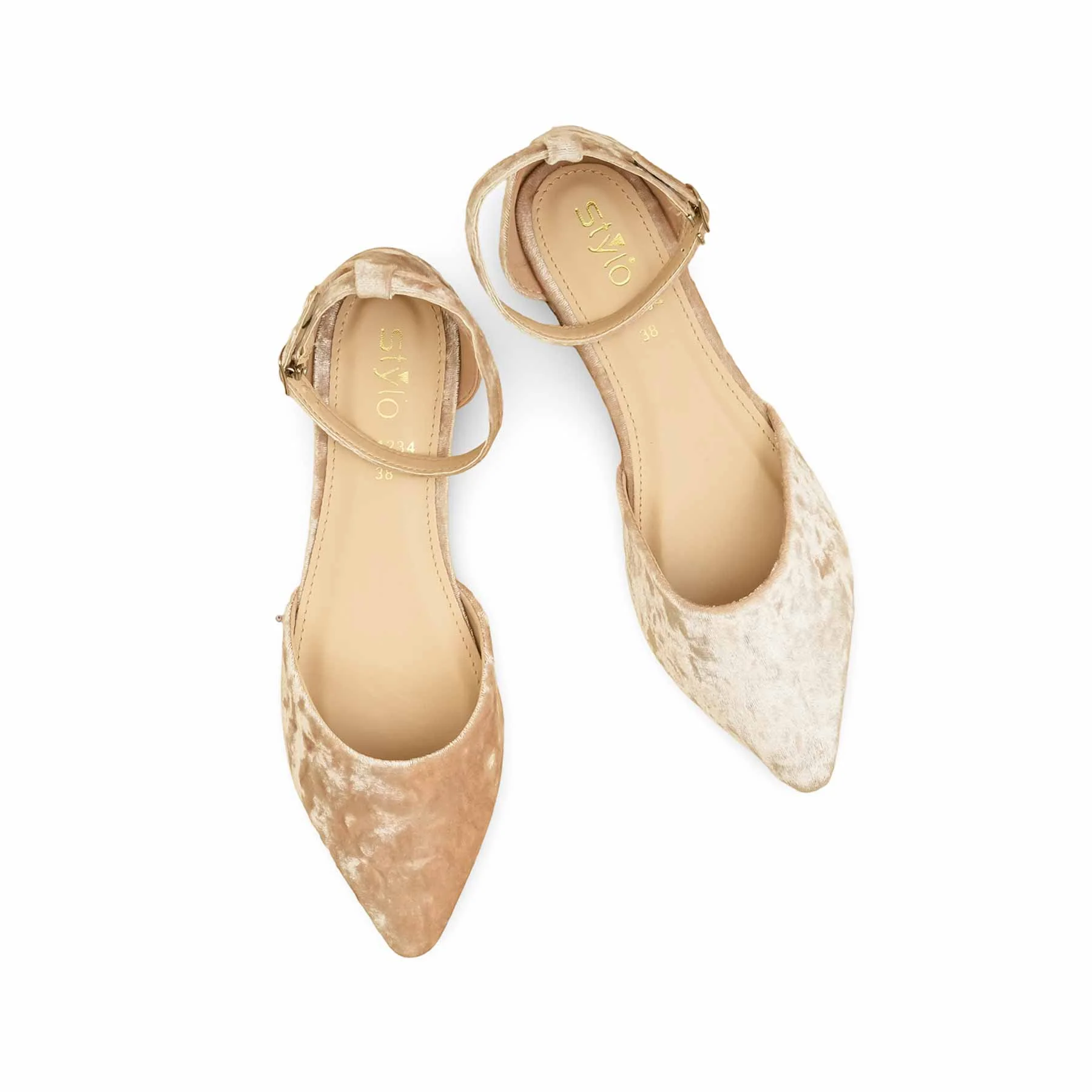 Cream Pumps For Ladies WN1234 - Image 5
