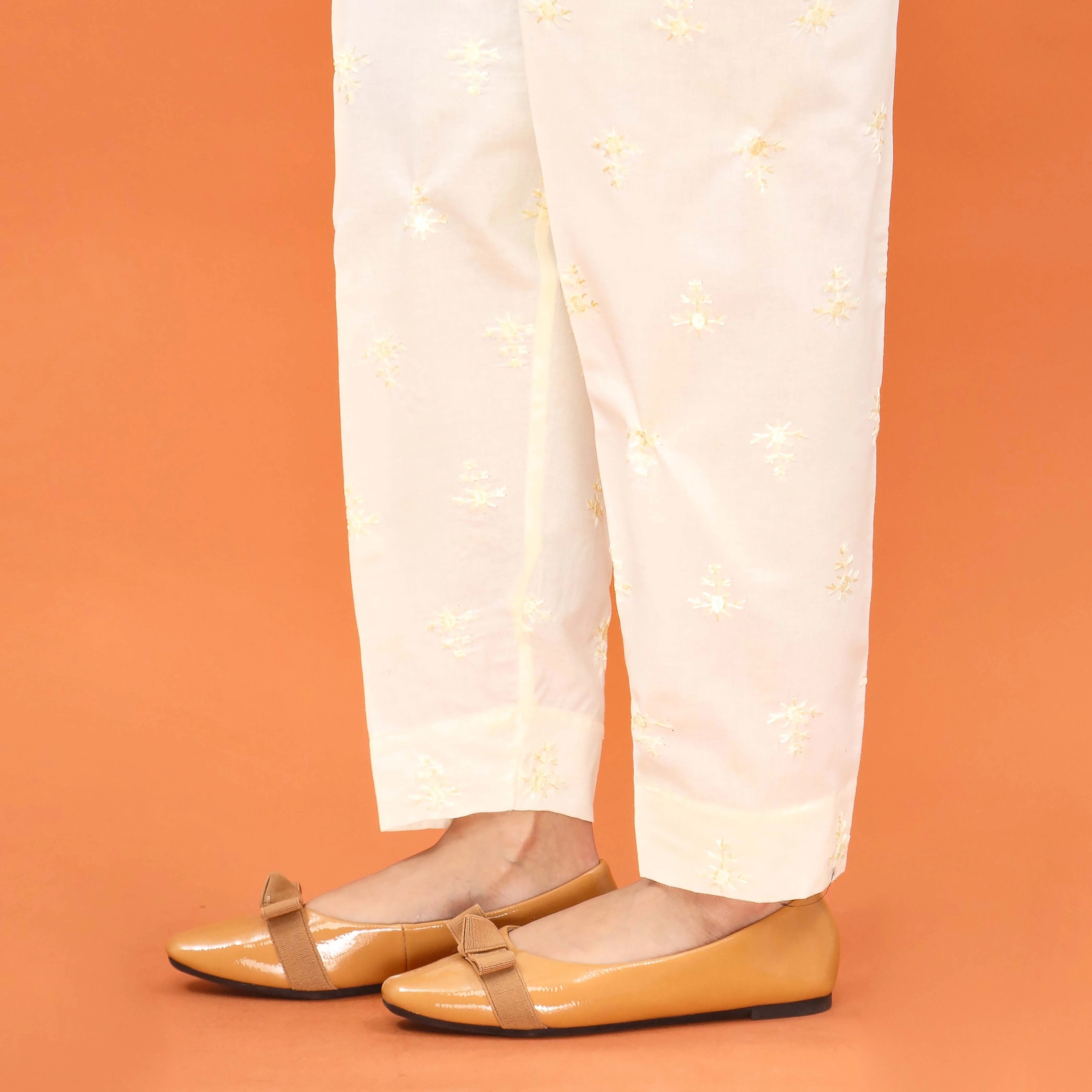 Cream Slim Fit Plain Trouser PL5008 - Image 2