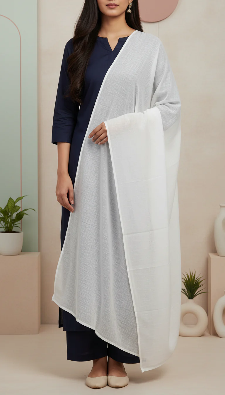 Cream Summer Stole PD6108 - Image 2