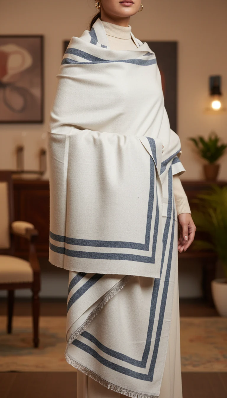 Cream Winter Stole PN5093
