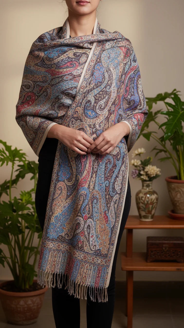 Cream Winter Stole PW5761