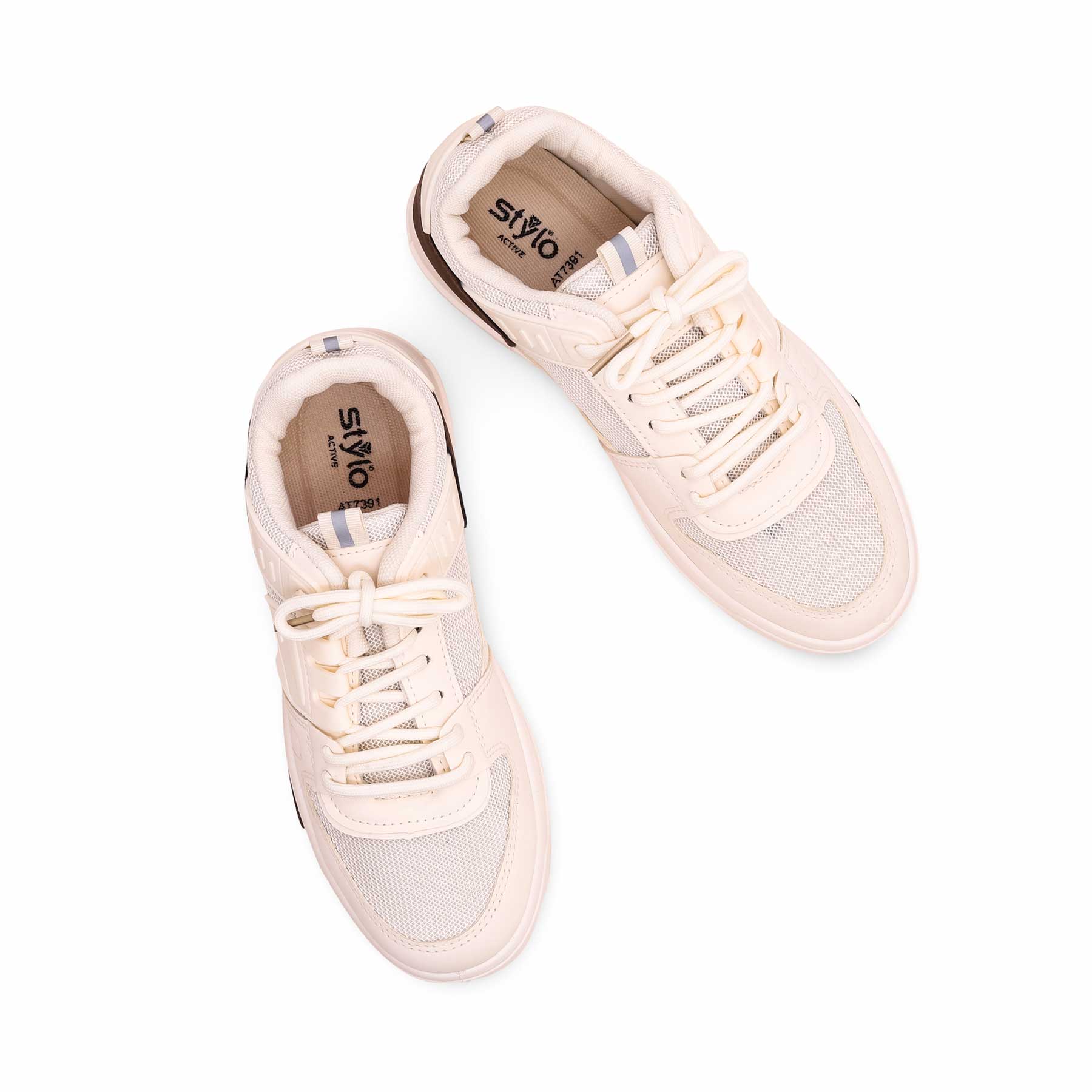 Cream Women Casual Sneaker AT7391 - Image 4