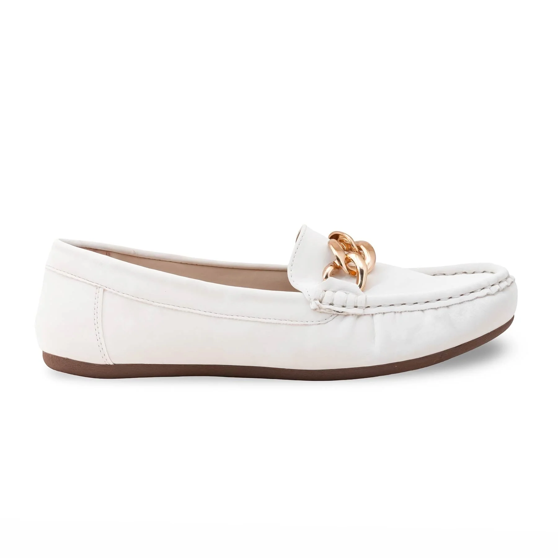 Cream Women Moccasin WN4572 - Image 2