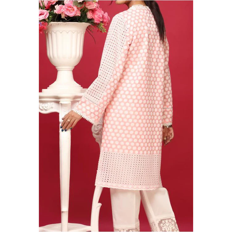 Embellished Chicken Kari Shirt Orange PE1148 - Image 2