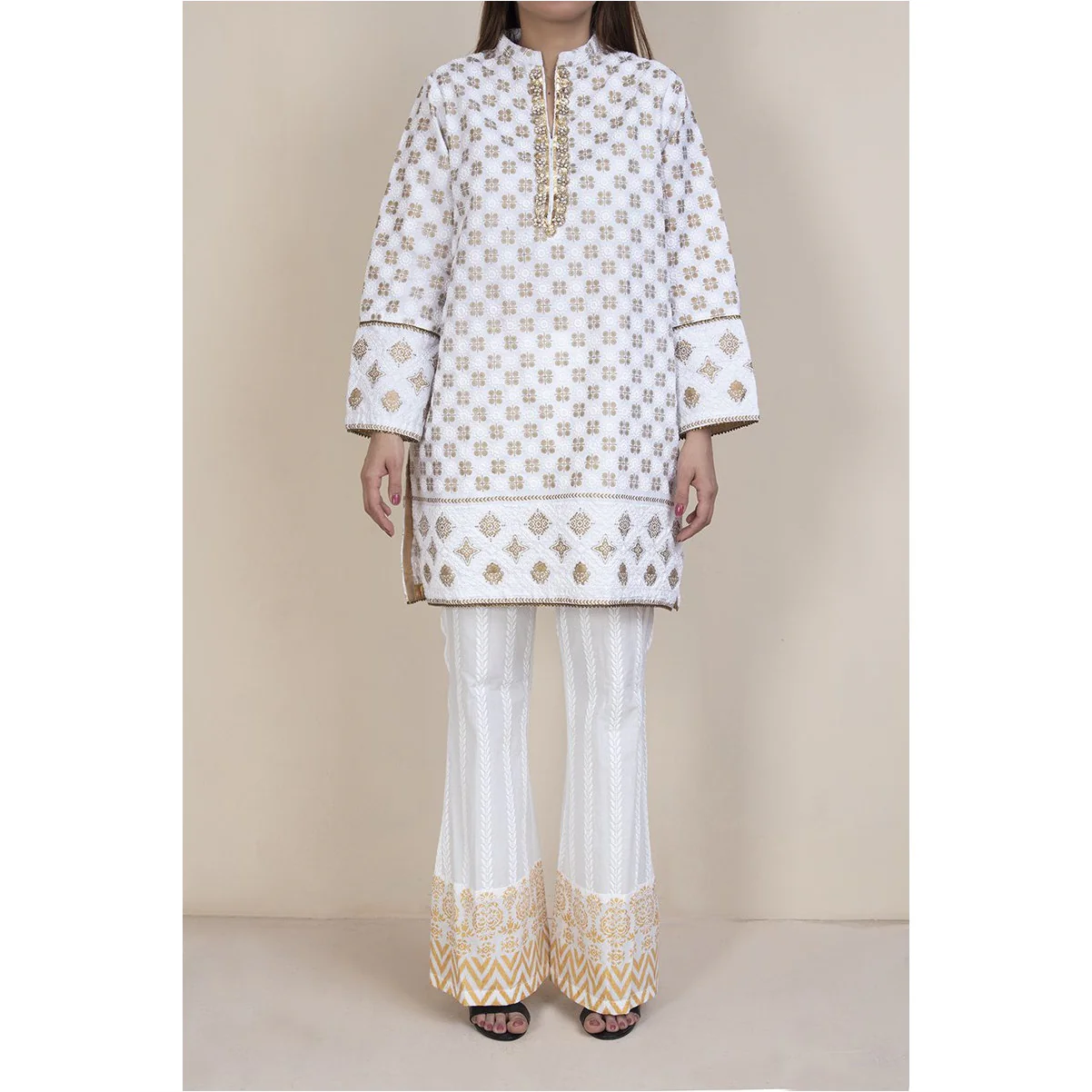 Embellished Cotton Shirt PS1032 - Image 2