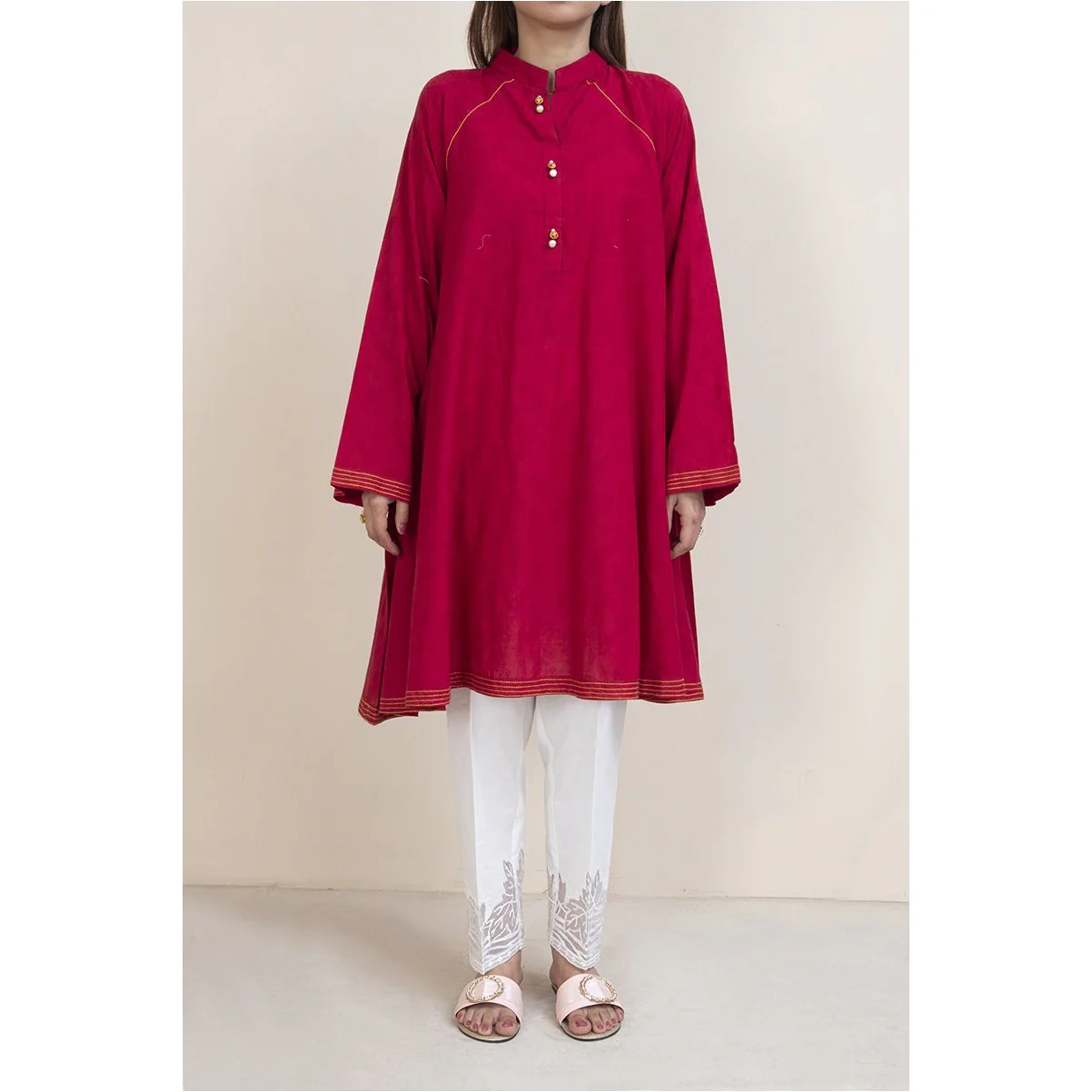 Embellished Jaquard Shirt PE1078 - Image 2