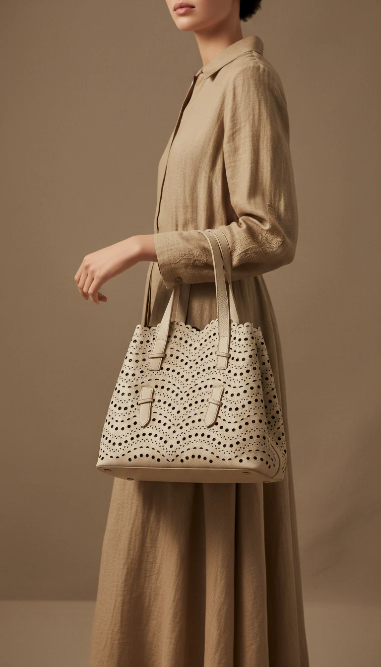 Fawn Formal Hand Bag For Ladies P55816