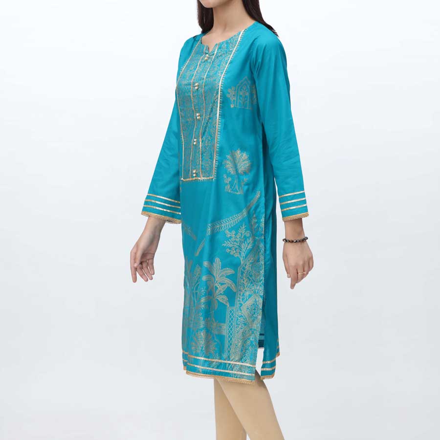 1PC- Screen Printed Cambric Shirt PS4038 - Image 2
