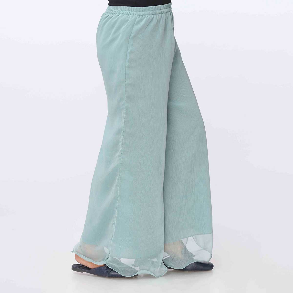 Ferozy Dyed Chiffon Plazo PW3621 - Image 3