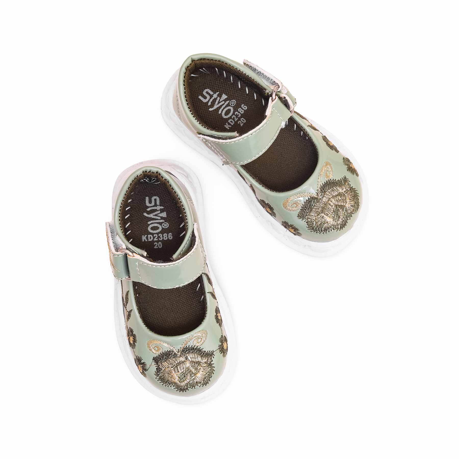 Girls Aqua Green Casual Pumps KD2386 - Image 4