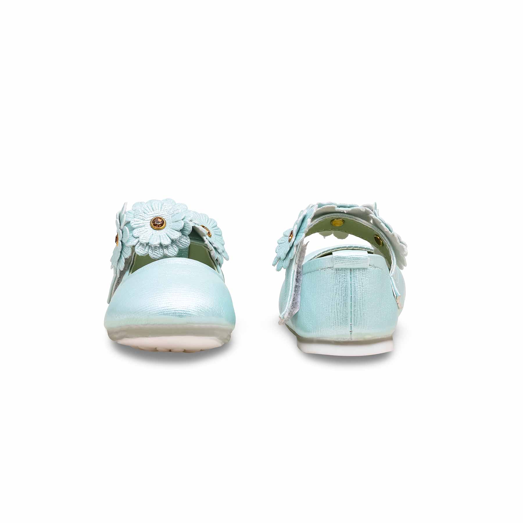 Girls Aqua Green Formal Pumps KD0894 - Image 4