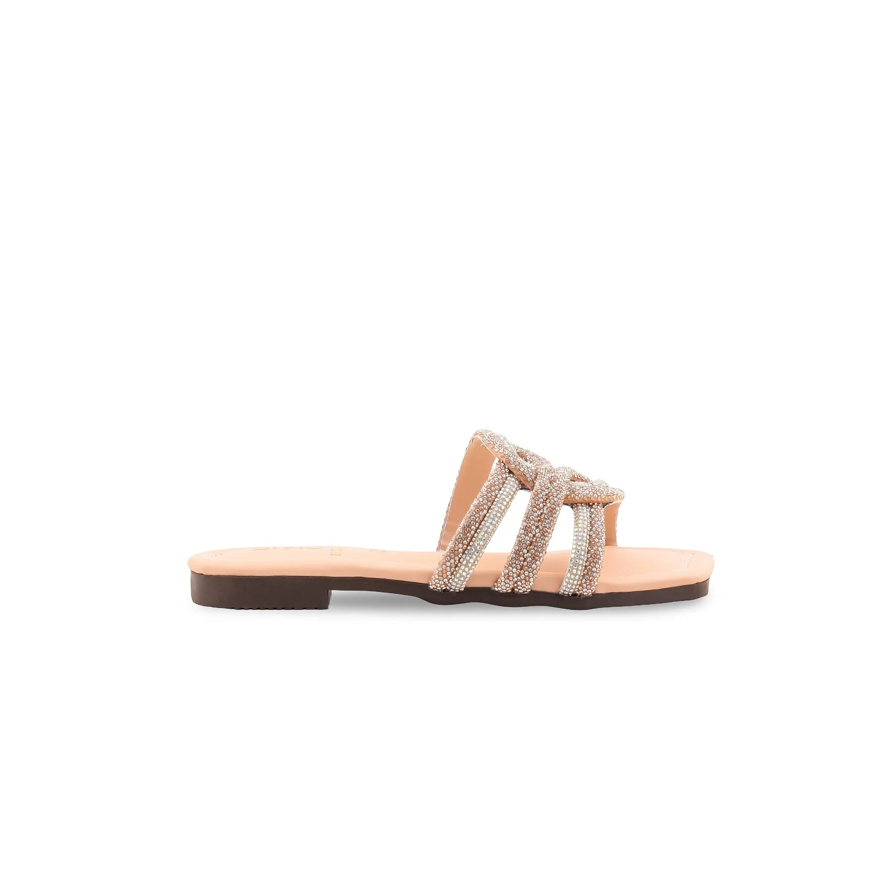 Girls Beige Fancy Slipper KD5957 - Image 2