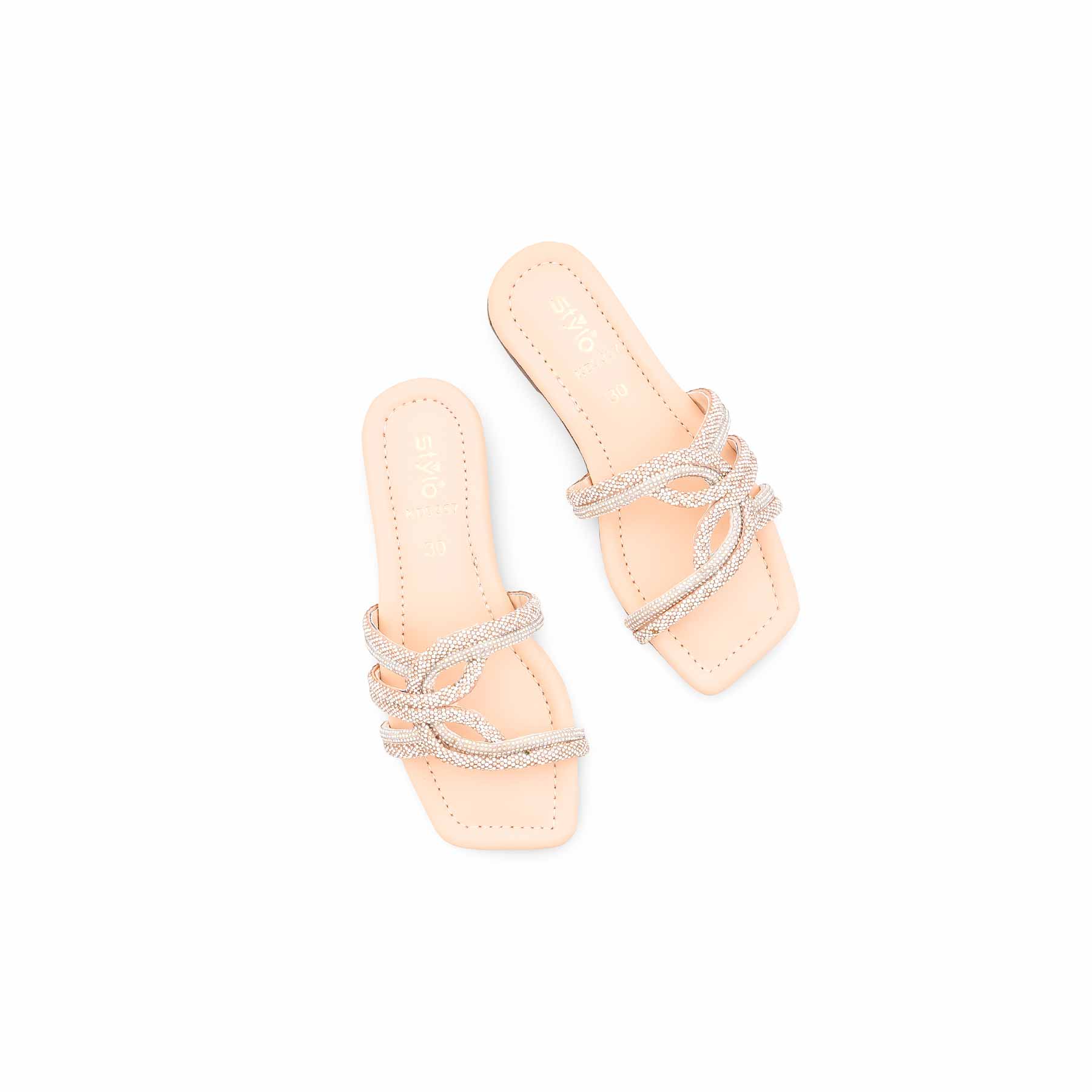 Girls Beige Fancy Slipper KD5957 - Image 5