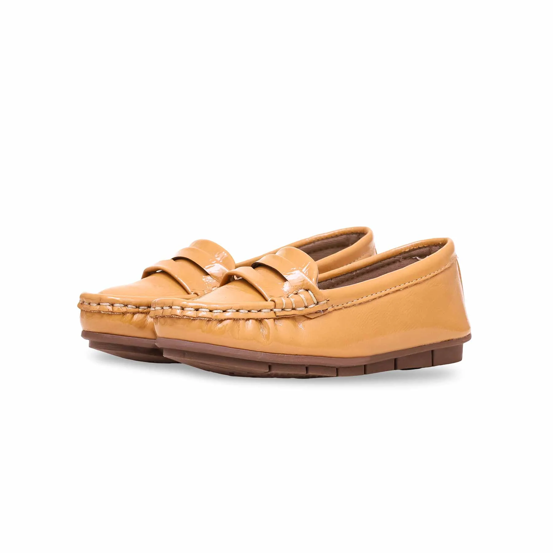 Girls Beige Formal Moccasin KD2296 - Image 3