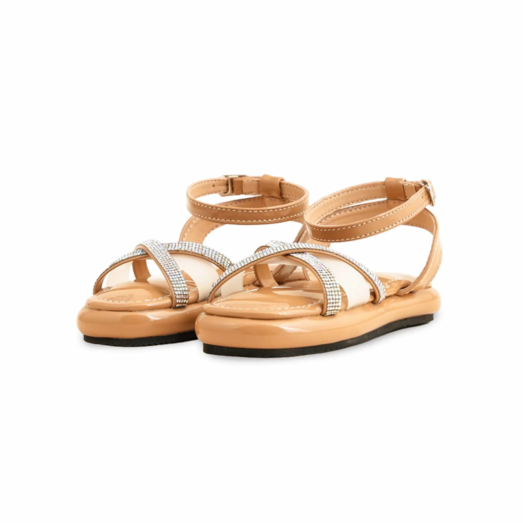 Girls Beige Formal Sandal KD4807 - Image 3