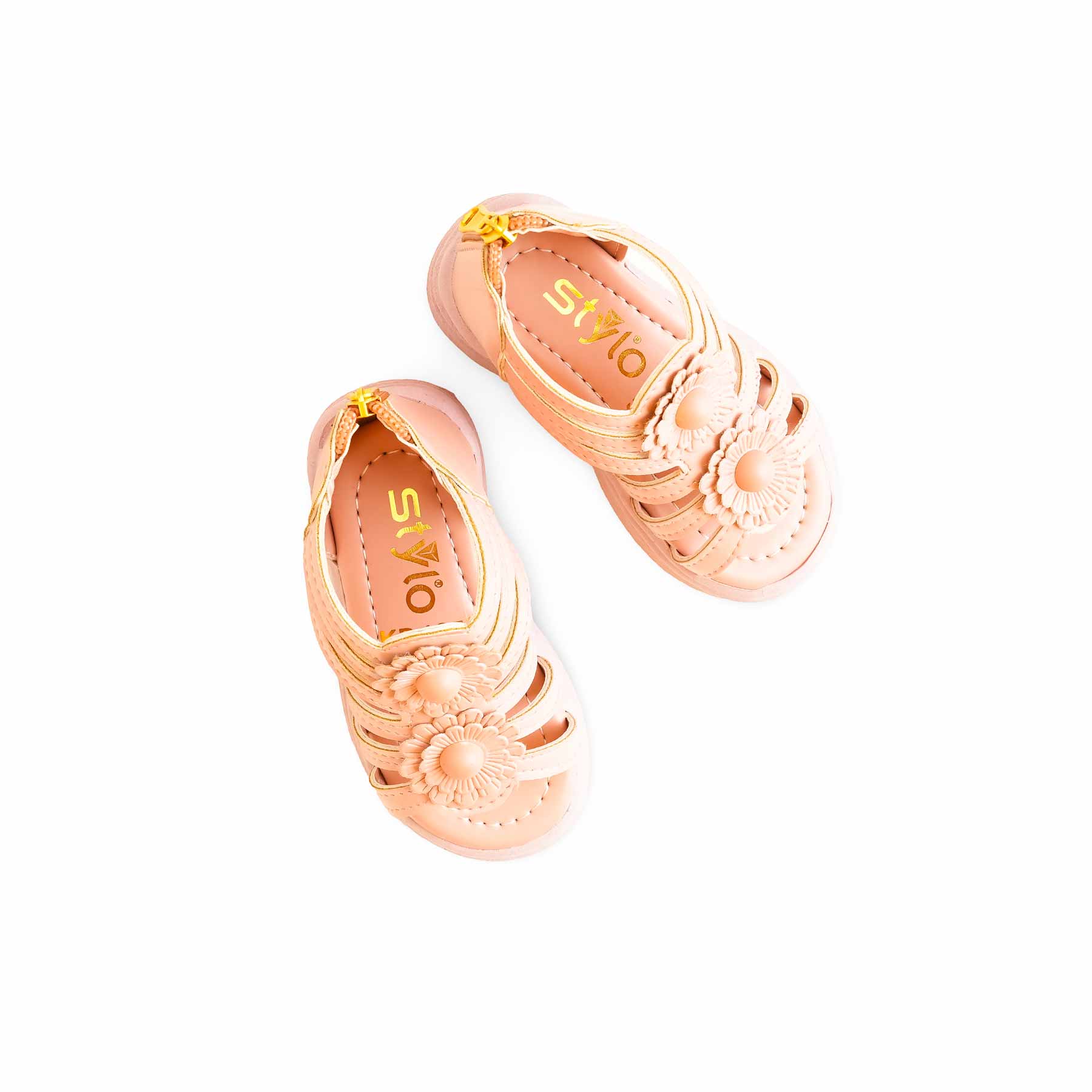 Girls Beige Formal Sandal KD4872 - Image 4