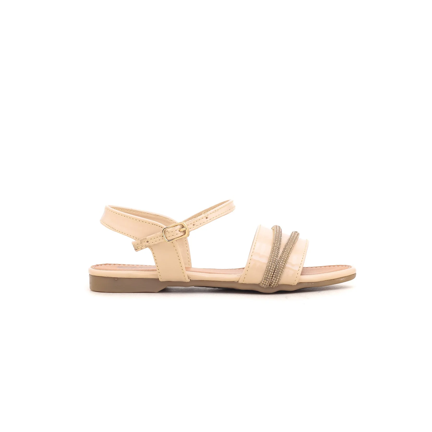 Girls Beige Formal Sandal KD7447 - Image 2