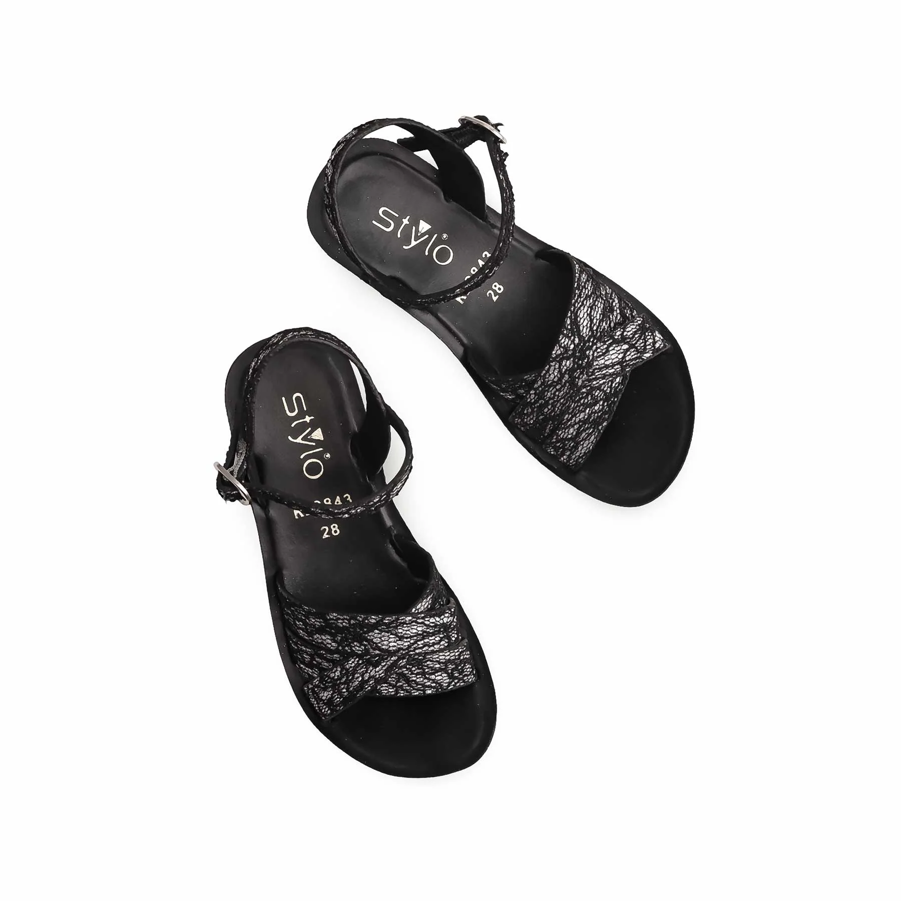 Girls Black Casual Sandal KD9843 - Image 6