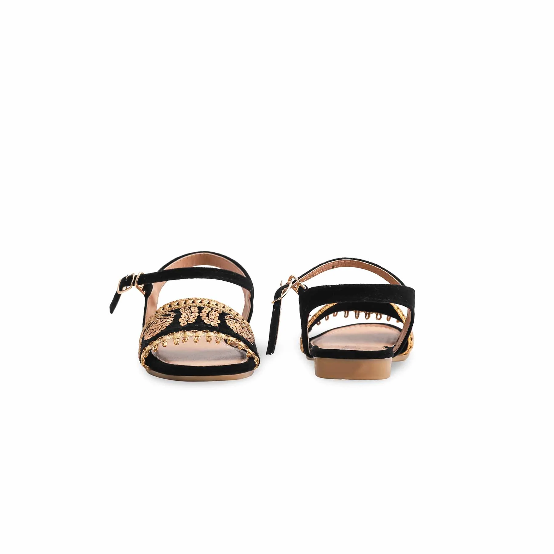 Girls Black Casual Sandal KD9891 - Image 4