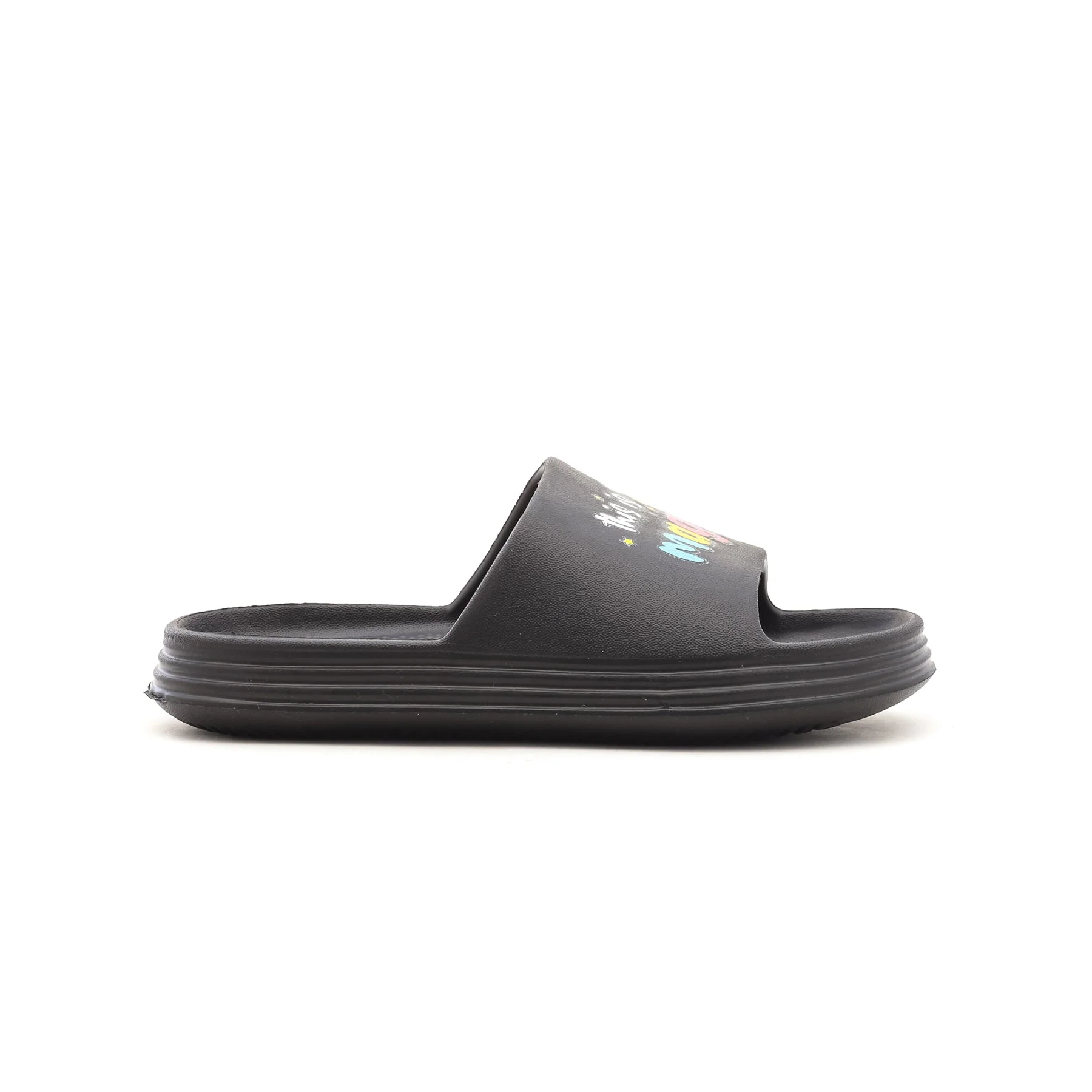 Girls Black Casual Slipper KD5161