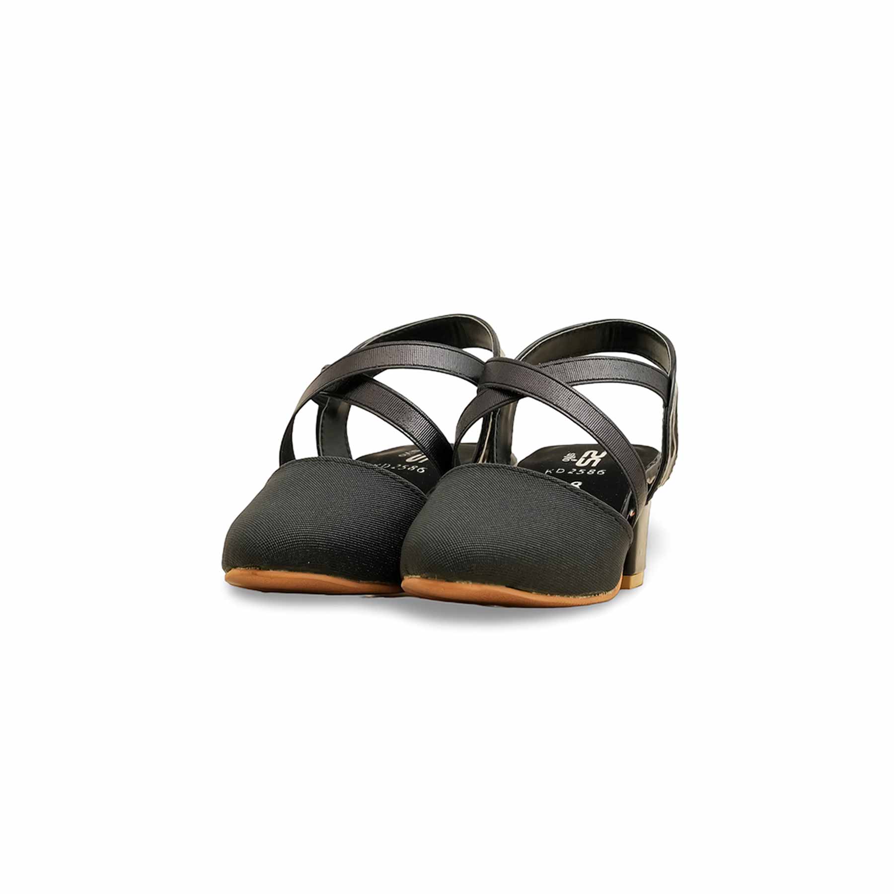 Girls Black Fancy Pumps KD2586 - Image 3