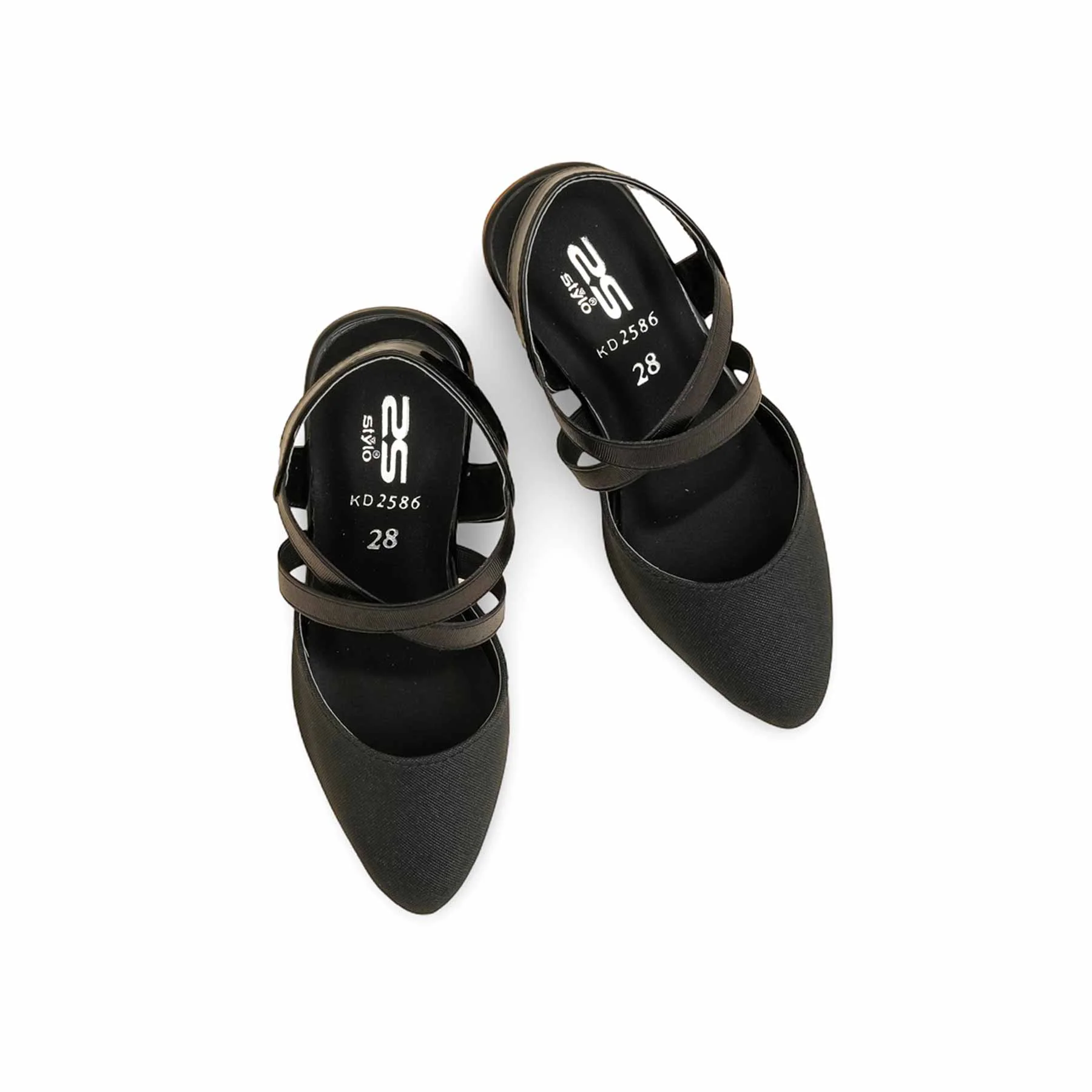 Girls Black Fancy Pumps KD2586 - Image 5