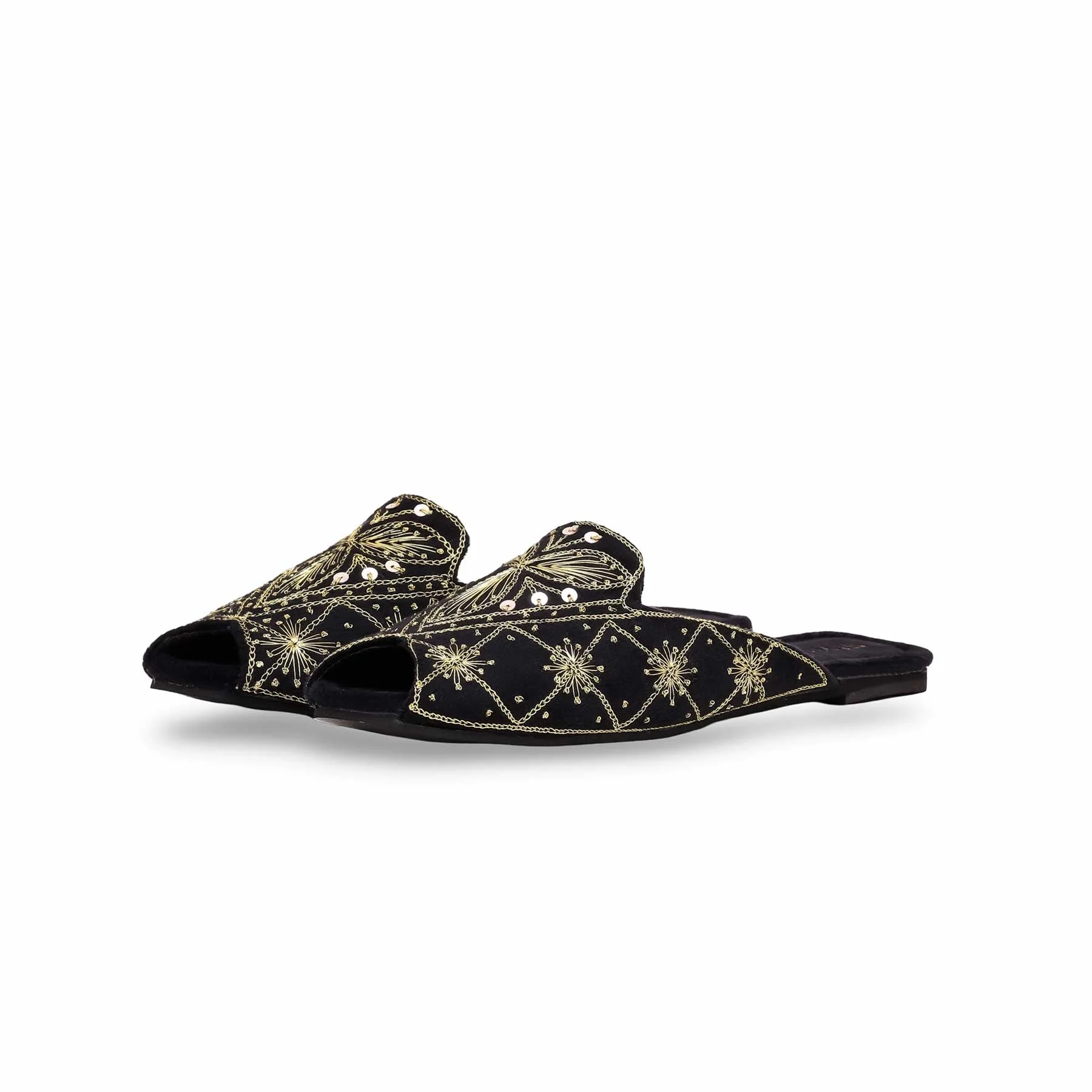 Girls Black Fancy Khussa KD2244 - Image 2