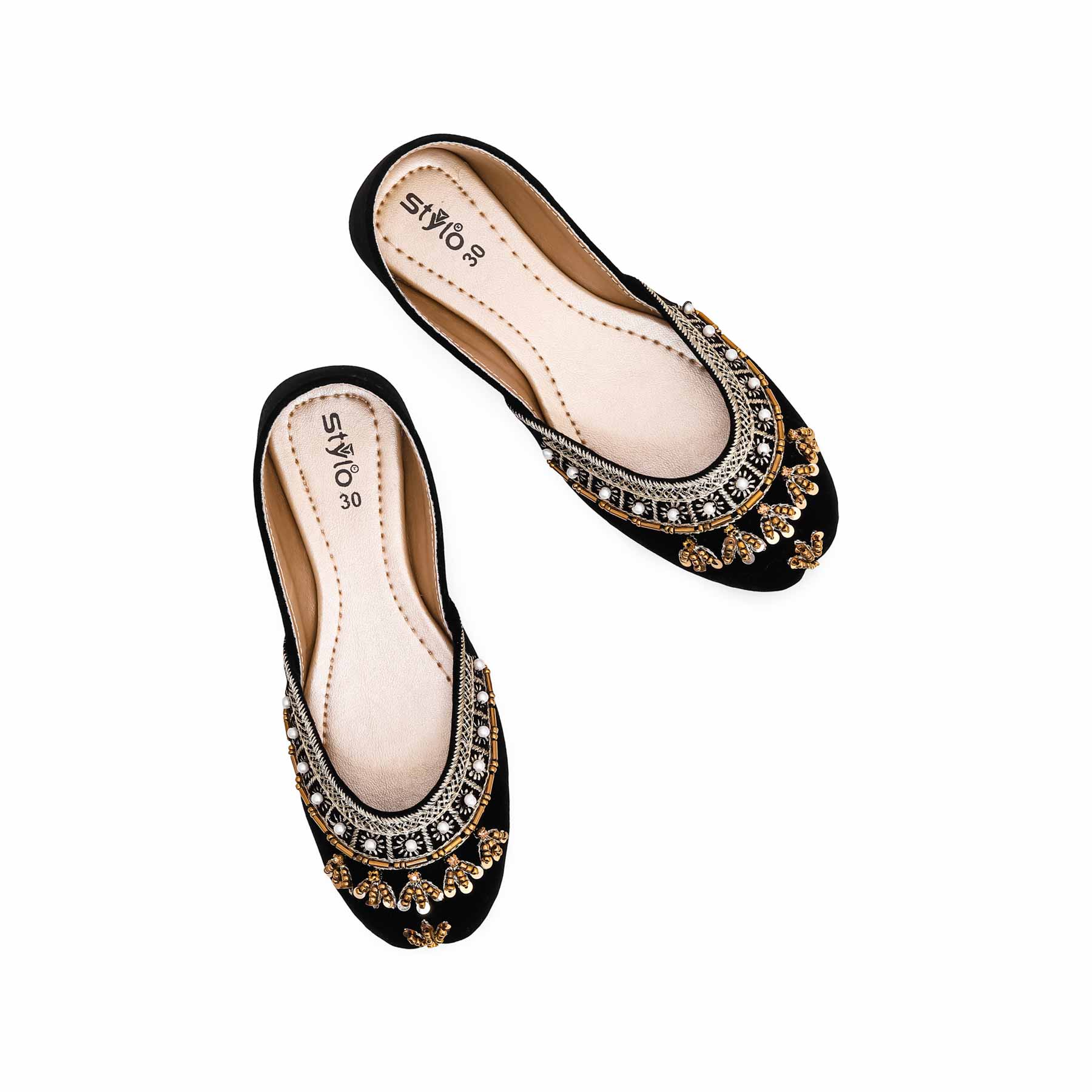 Girls Black Fancy Khussa KD2253 - Image 4