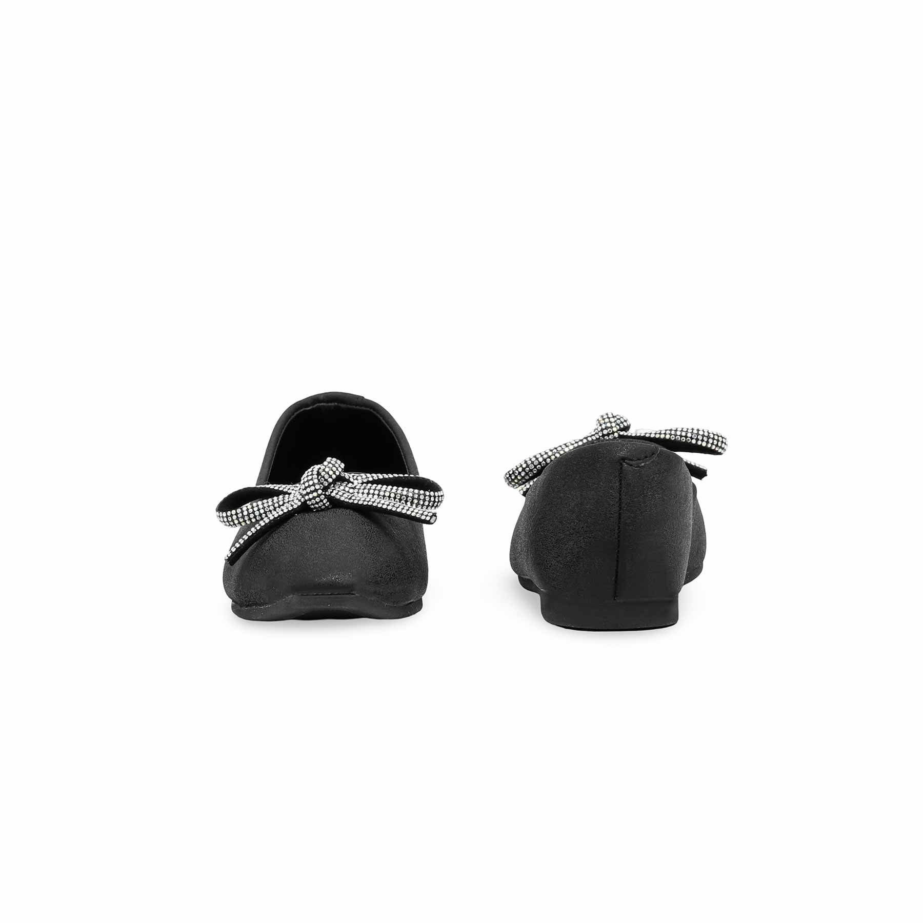 Girls Black Fancy Pumps KD2370 - Image 3