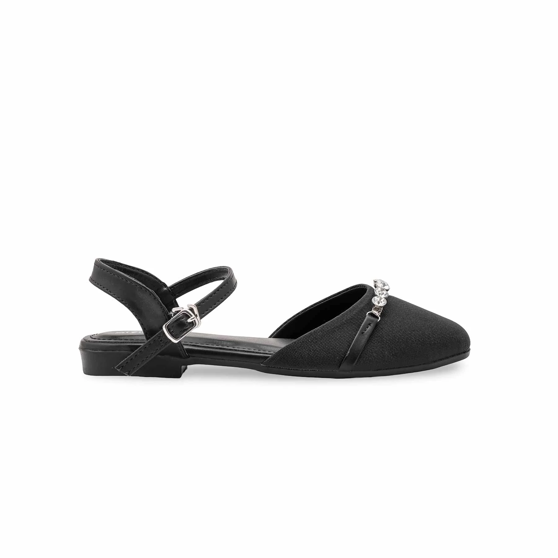 Girls Black Fancy Pumps KD2547 - Image 2