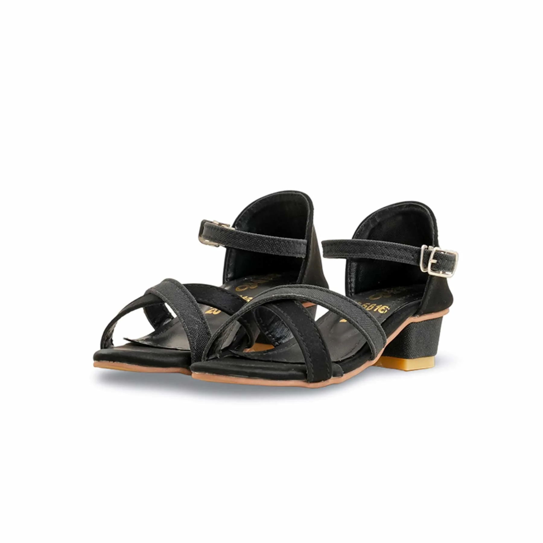 Girls Black Fancy Sandal KD5616 - Image 3