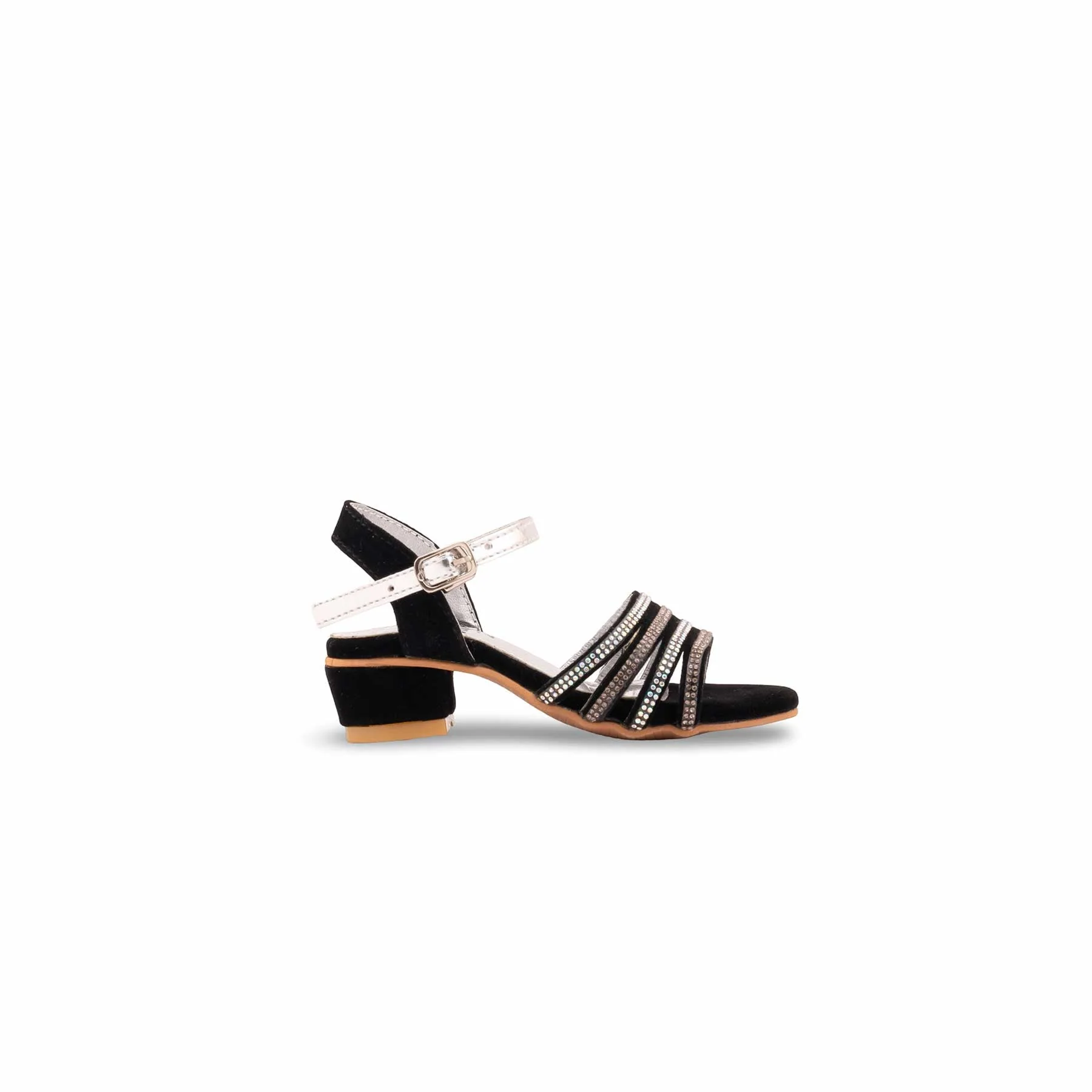 Girls Black Fancy Sandal KD5829 - Image 2