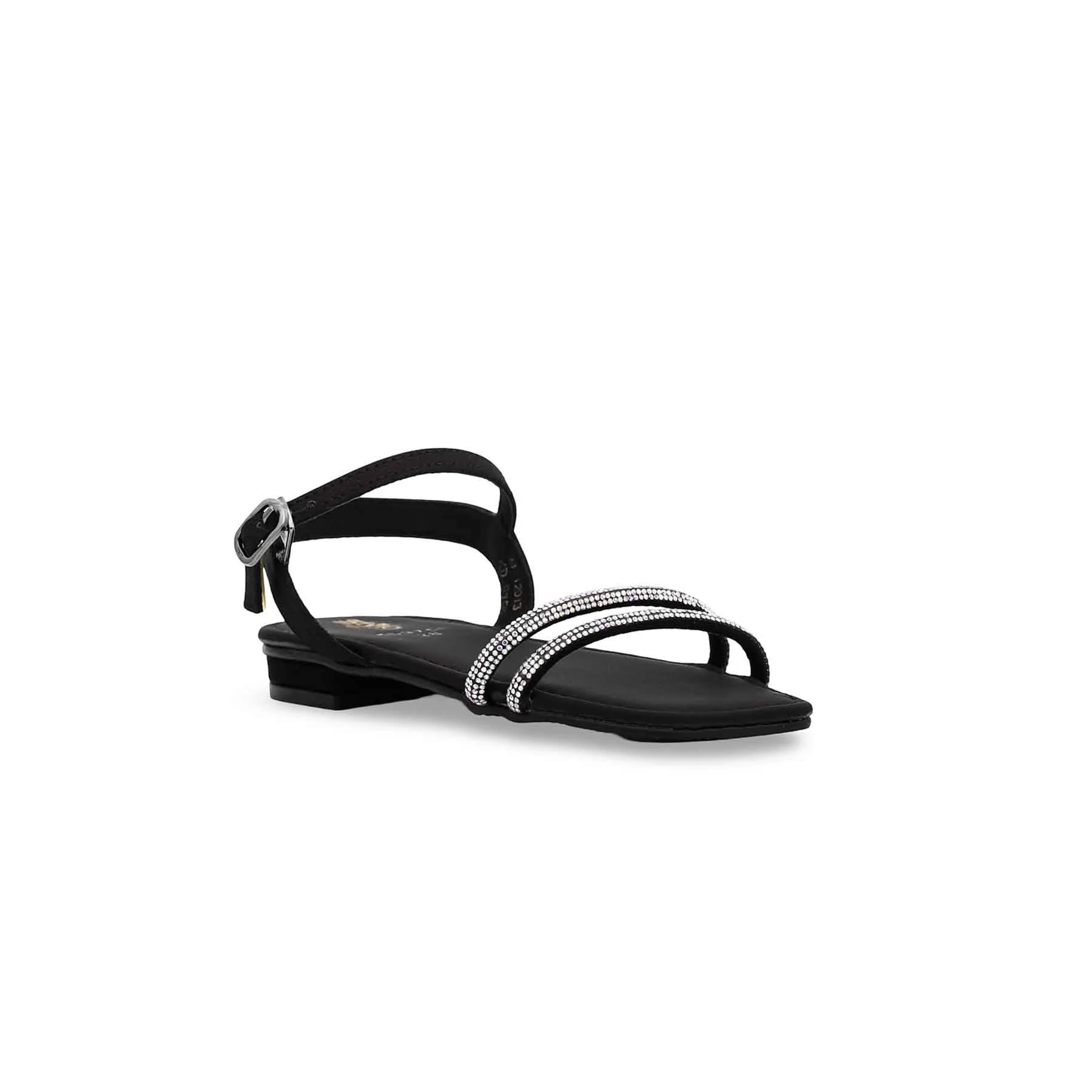 Girls Black Fancy Sandal KD9756 - Image 2